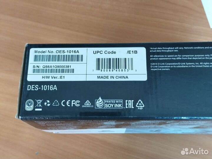 Коммутатор D-Link DES-1016A