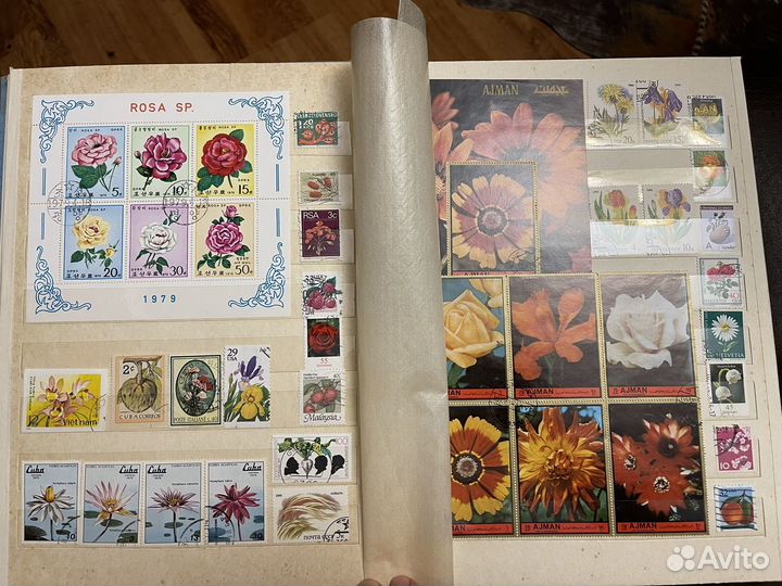 Коллекция почтовых марок флора