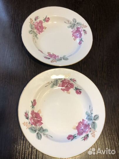 Тарелки суповые 2, чашка 1, Дулево, новые