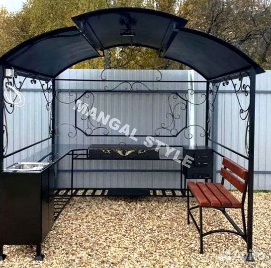 Мангал с крышей