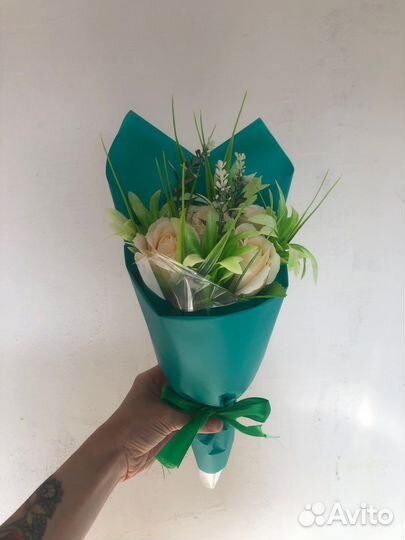 Букет из мыльных роз