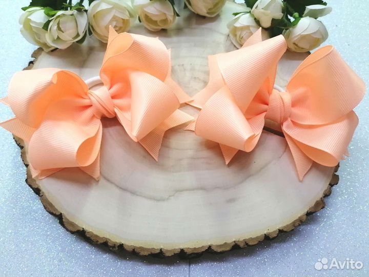 Бантики ручной работы. 2шт