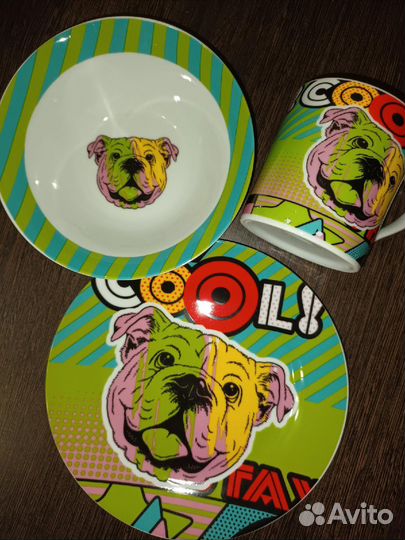 Набор детской посуды, 3 предмета новая