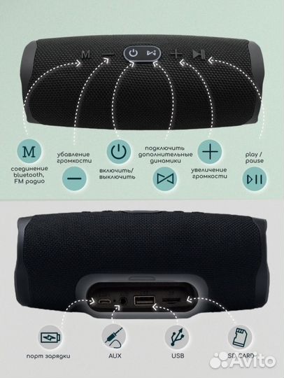 Портативная Bluetooth колонка charge 3+