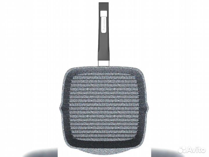 Сковорода гриль 24*24см с крышкой Гранит star