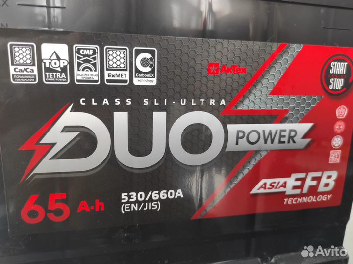 Аккумулятор 65Ач EFB D23L Азия start-stop DuoPower