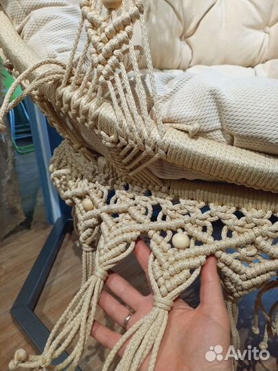 Подвесное кресло гамак макраме