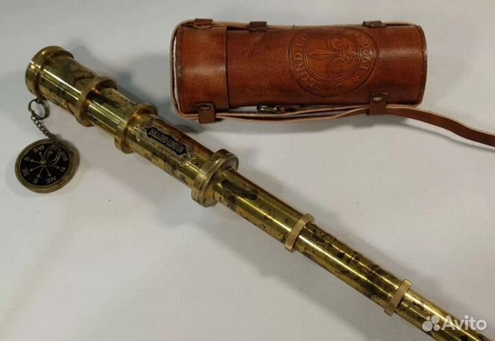 Латунная подзорная труба винтажная
