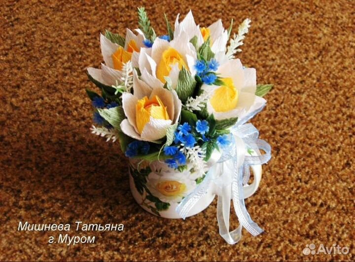 Букеты в кружках