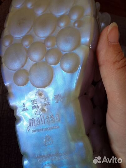 Пластиковая обувь из Бразилии Melissa 37 размер