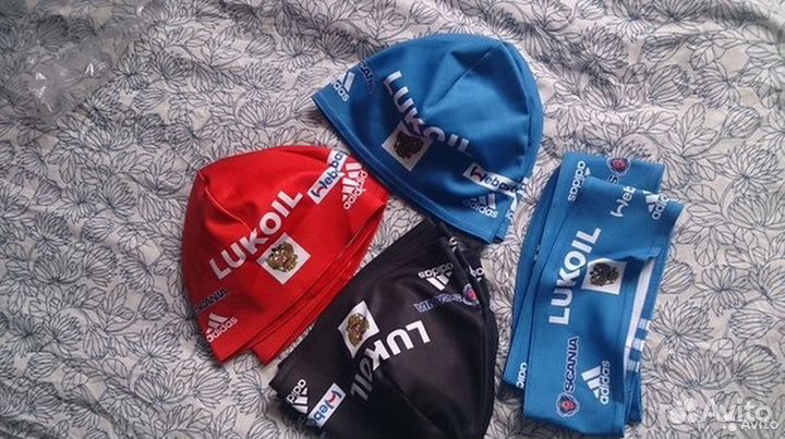 Шапочки Сб.России adidas S-M-L лыжные беговые
