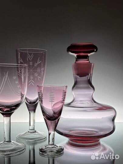 Бокалы цветной хрусталь СССР