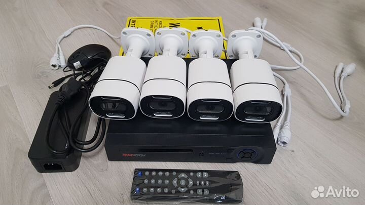 Комплект видеонаблюдения 4 камеры POE