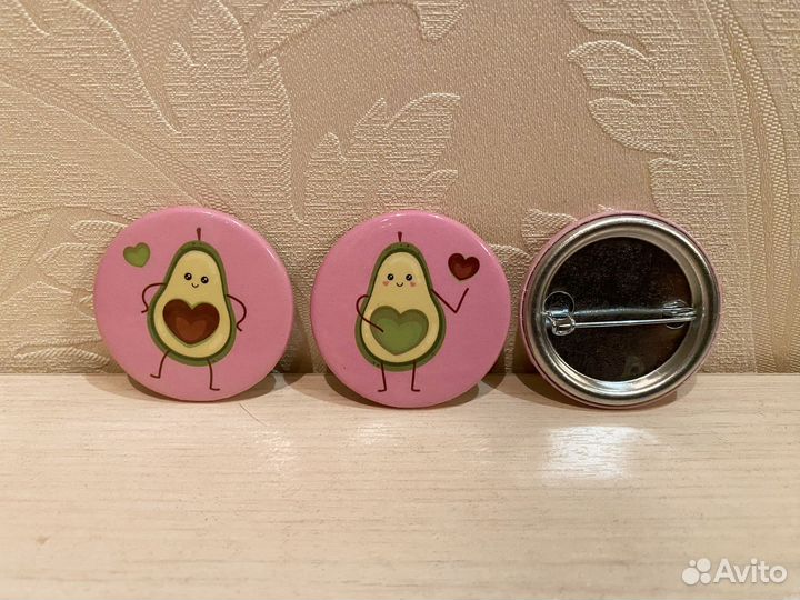 Значки Авокадо для девочек