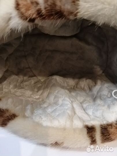 Шапка норковая женская, комбинированная