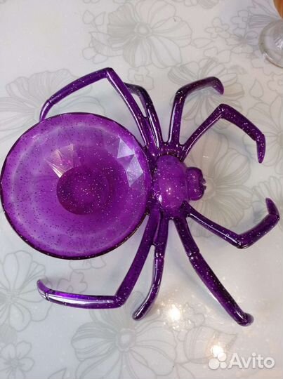 Тарелка паучок на Хэллоуин