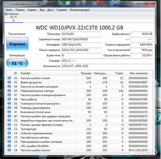 Жесткие диски 2.5 1TB разных фирм для ноутбуков