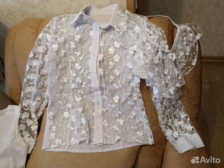 Блузка белая для девочек