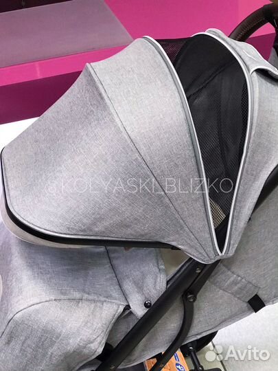 Коляска вездеход luxmom 609 серый