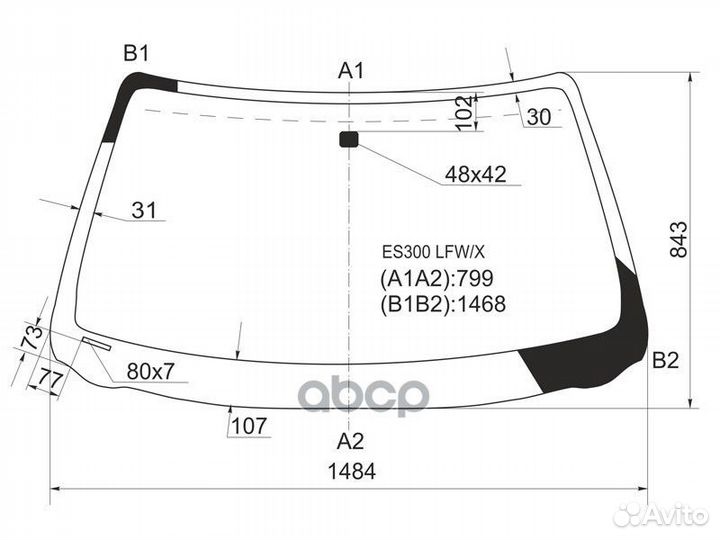 Стекло лобовое toyota windom/ES300 91-96 ES300
