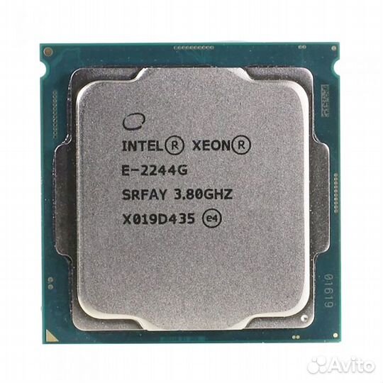 Процессор Xeon E-2244G 4 Cores, 8 Threads, 3.8/4.8