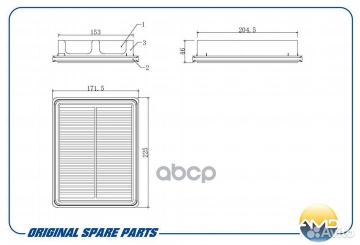 Фильтр воздушный amdfa367 AMD