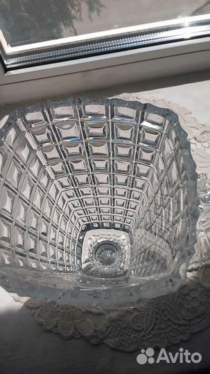 Ваза богемский хрусталь Чехословакия большая