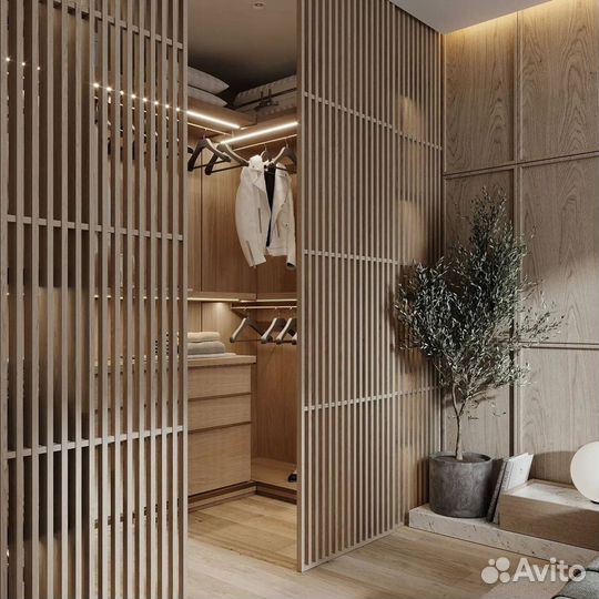 Реечные двери-купе под ключ от производителя