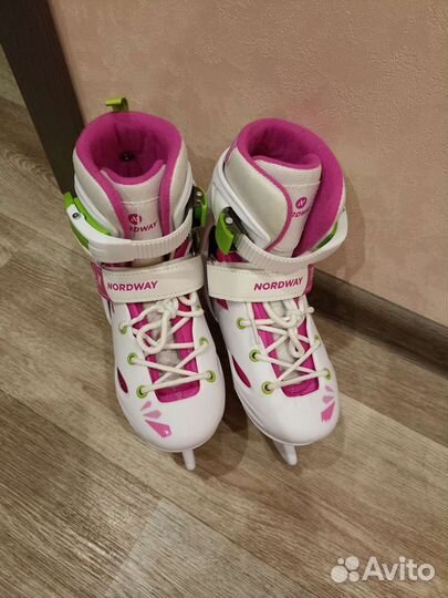 Коньки детские раздвижные размер 30-33