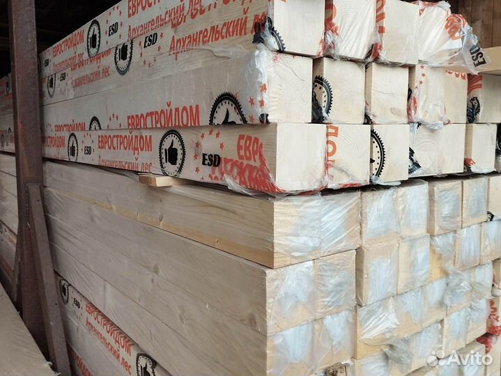Клееный брус 90х90х6000 из сосны