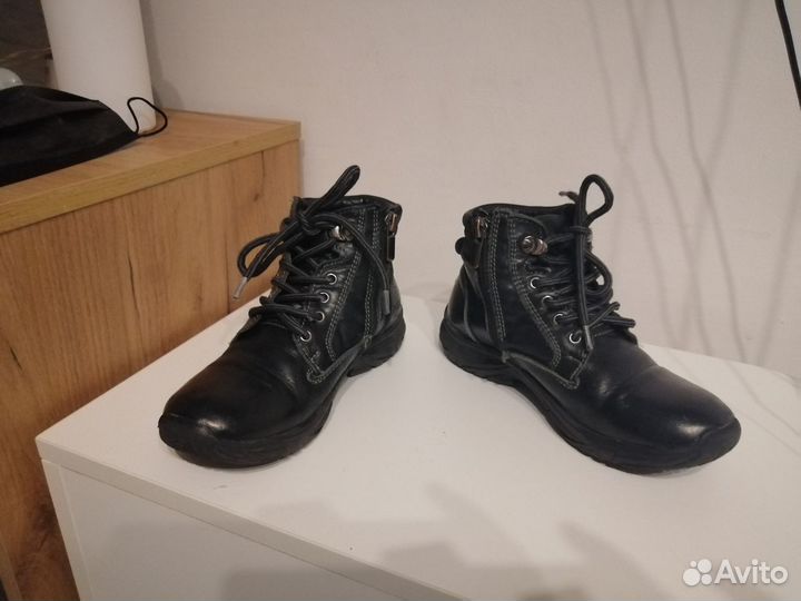 Ботинки зимние кожа