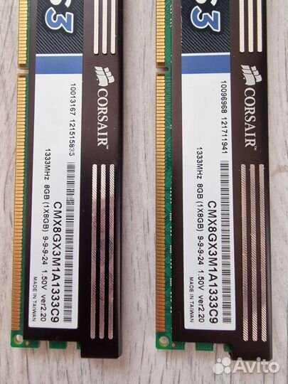 Оперативная память DDR3 Corsair XMS3 16GB 2x8Gb