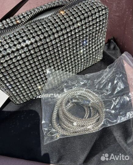 Alexander wang сумка со стразами