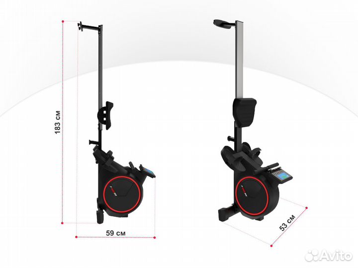 Гребной тренажер unix Fit Techno Rower 410E