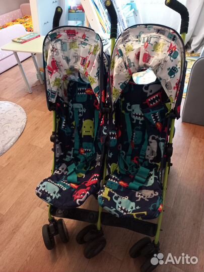 Коляска трость для двойни Cosatto