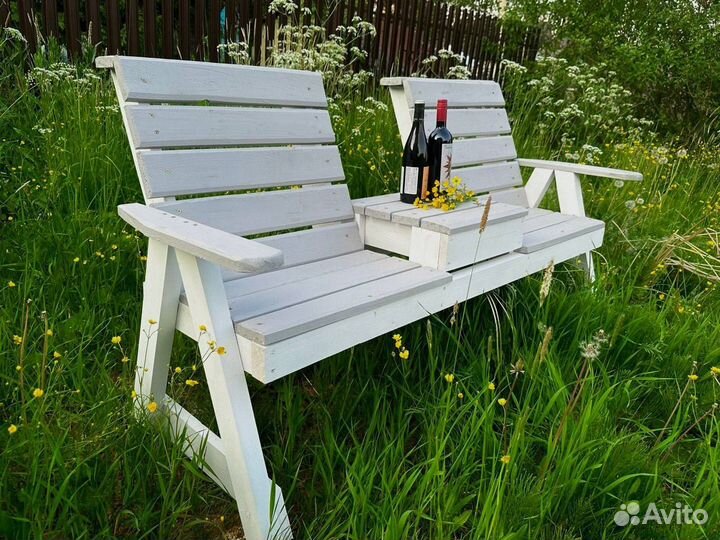 Скамейка уличная со столиком в дом дачу участок