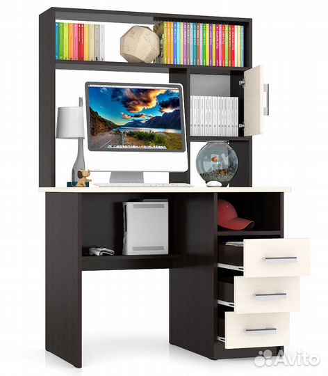 Стол компьютерный С-мд-ск9 цвет дуб/венге