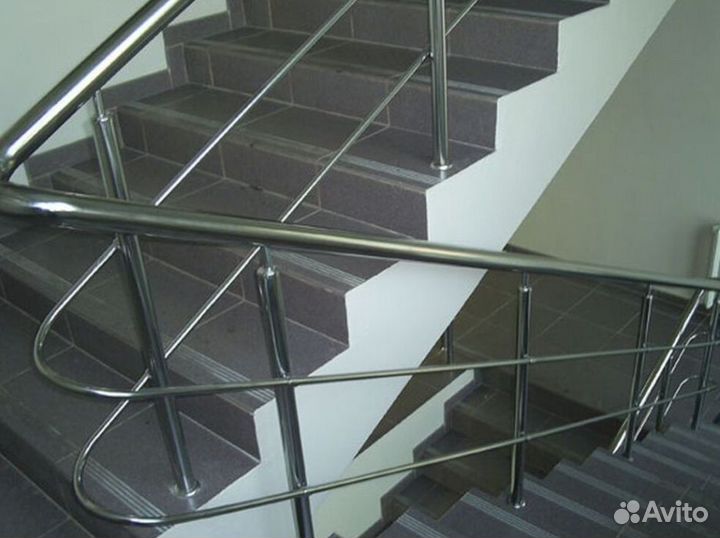 Перила из шлифованной нержавейки