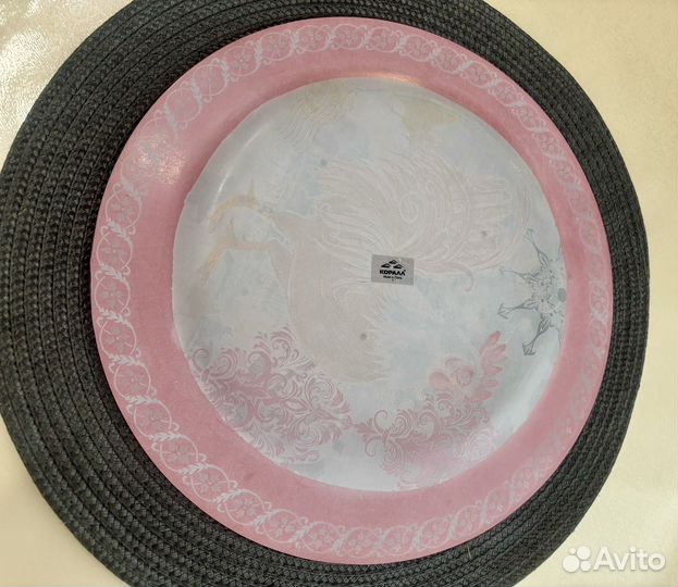 Новое новогоднее блюдо для торта тарелка с петухом