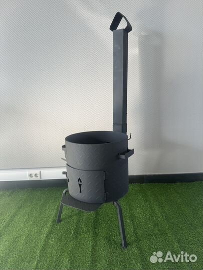 Печь для казана с трубой