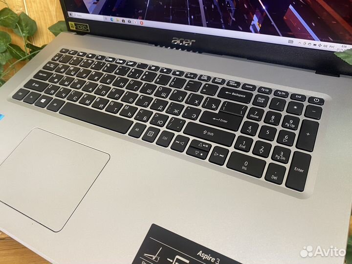 Большой ноутбук acer Intel i3-1/8гб/SSD 512гб/FHD