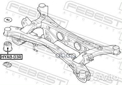 Сайлентблок подрамника hyundai tucson 2015, KI