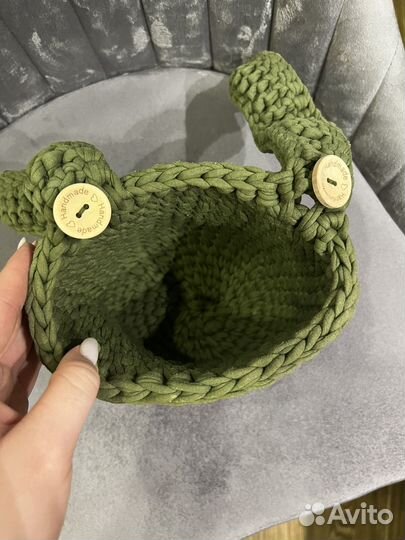 Корзина вязаная подвесная