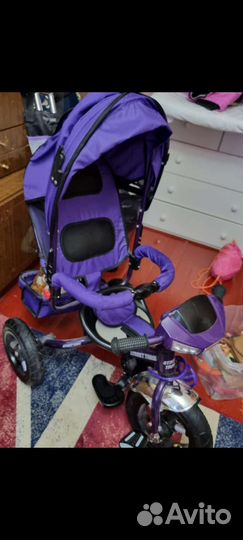 Детский велосипед трехколесный с ручкой