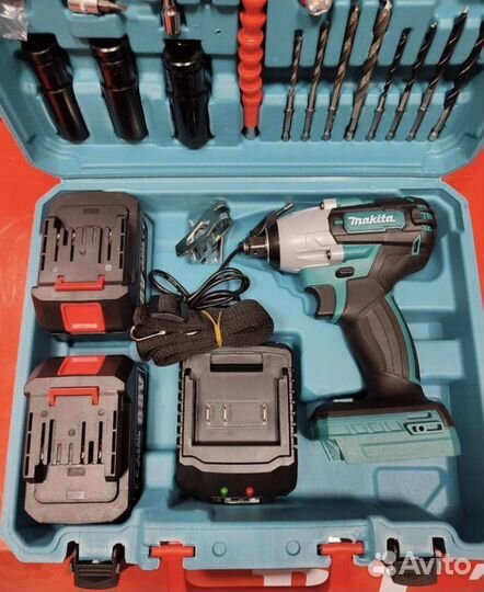 Гайковерт ударный аккумуляторный макита с набором