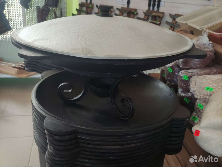 Садж чугунный узбекский с крышкой 50 см