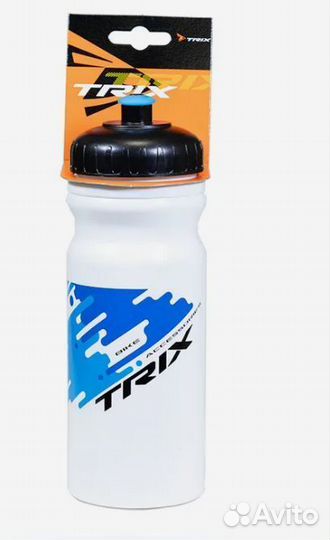 Фляга trix, 680 мл, ldpe, сине-черно-белая (100)