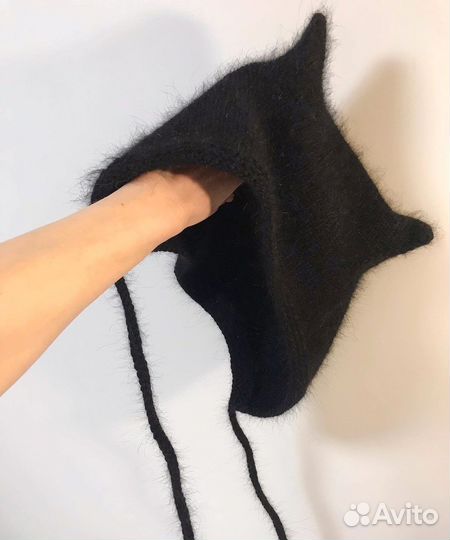 Шапка с кошачьими ушками/Чепчик с ушками