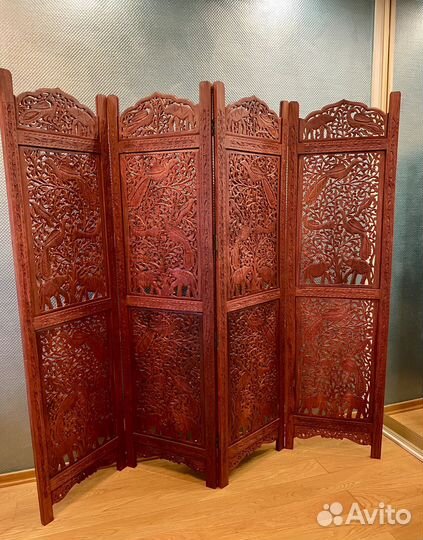 Ширма деревянная из красного дерева