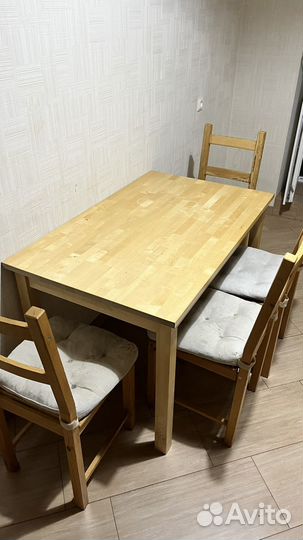 Стол обеденный со стульями IKEA